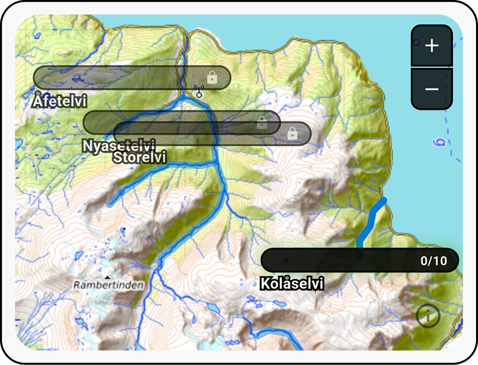 Beave dam map showing river progress